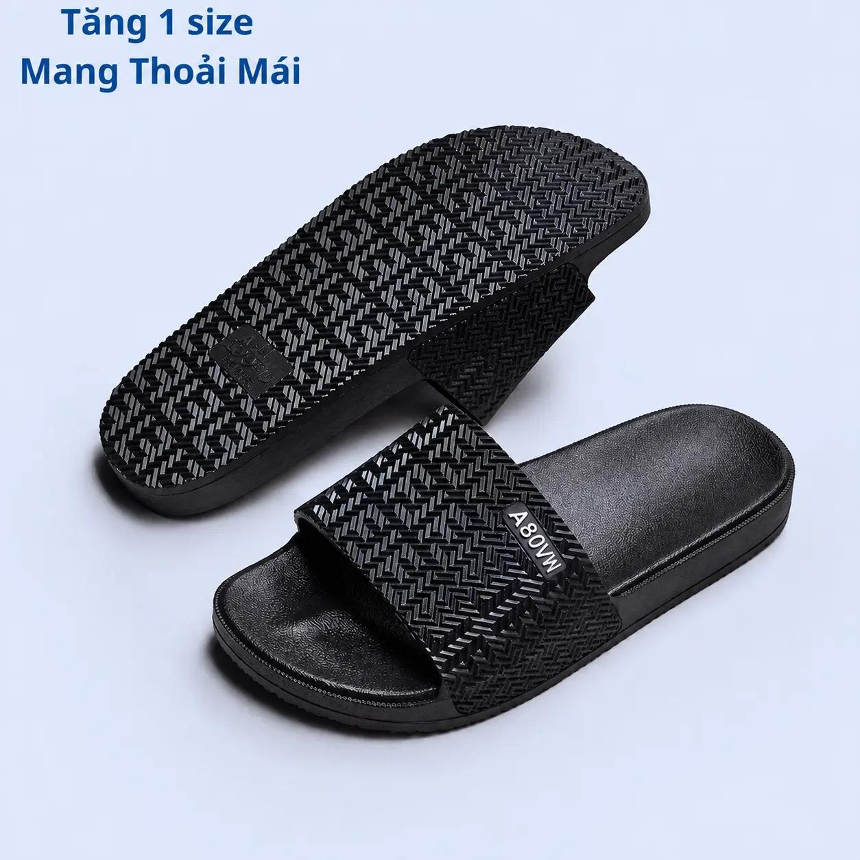(Tăng 1-2 size) Dép lê đúc nguyên khối quai ngang đủ size trẻ em người lớn nam nữ bền đẹp chống trơn trượt