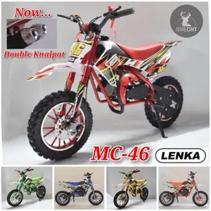 Mainan Anak Motoran Mini Trail Bensin Lenka MC 46 Double Knalpot READY STOCK !!