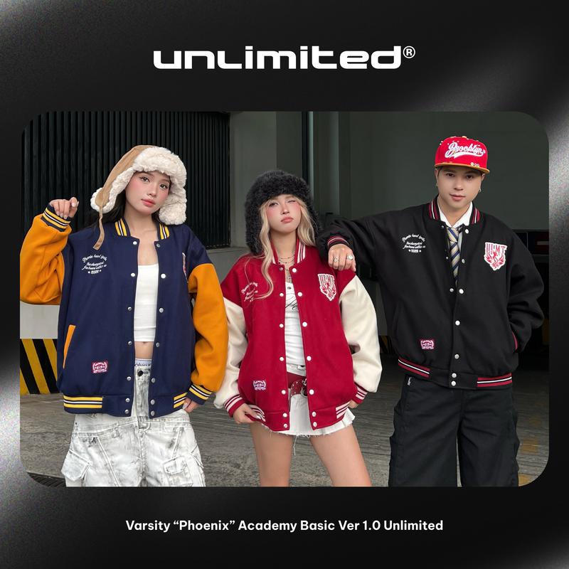  Áo Khoác Varsity Basic Oversize Unisex Nam Nữ - Varsity "Phoenix" Academy Basic Ver 1.0 Unlimited 