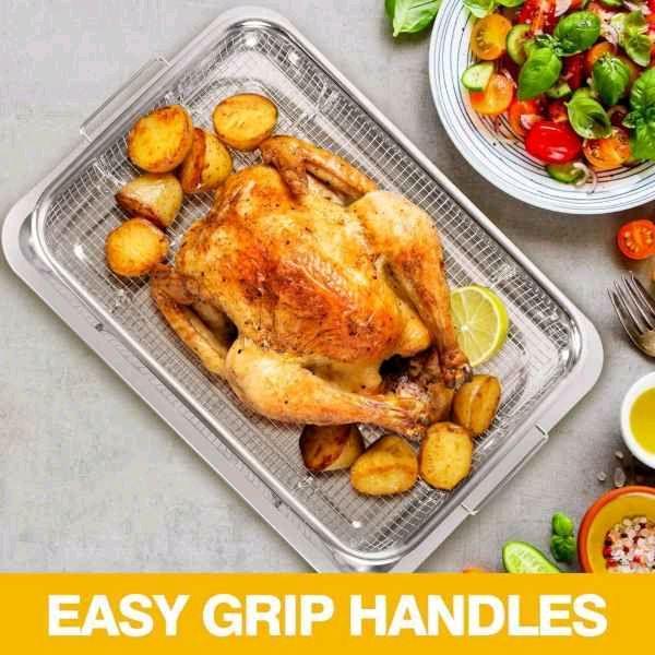 Peniris Minyak Cooper Crisper Tray/ Oven Tray/ Cooling Rack / Baking Tray Stainless 3