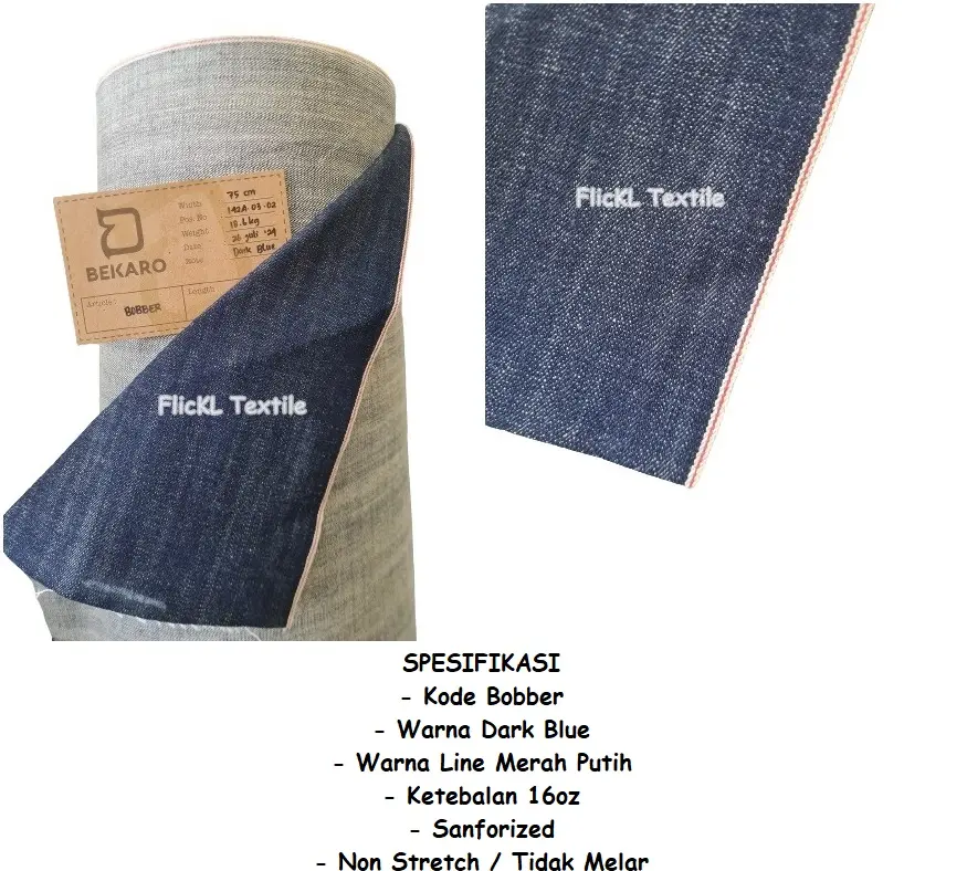 Kain Selvedge Bobber Original Bahan Selvedge Jeans Bobber Selvedge Denim Selvedge Original Bobber