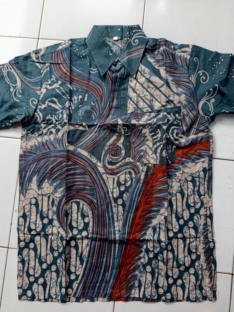 Product Introduction of [BISA COD] HEM BATIK PRIA BAHAN KATUN PRIMA Grade A - MOTIF KEKINIAN Cowok Formal casual Blue Shirts Baju Couple Seragam Kerja Keren 37