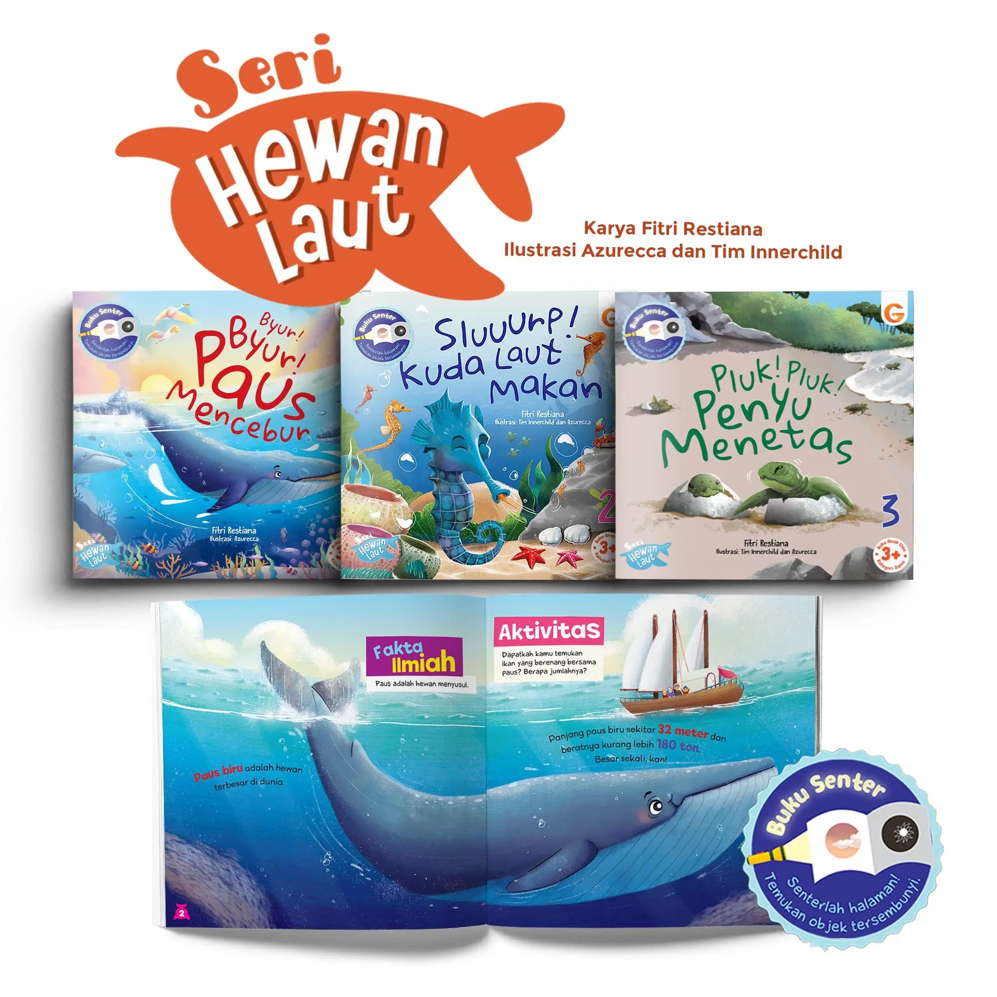 Buku Anak Seri Hewan Laut 1 Set (3 Buku) Gema Insani