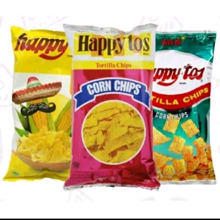 HAPPY TOS TORTILLA SNACK JAGUNG GURIH 140 GRAM Camilan Makanan Food 1