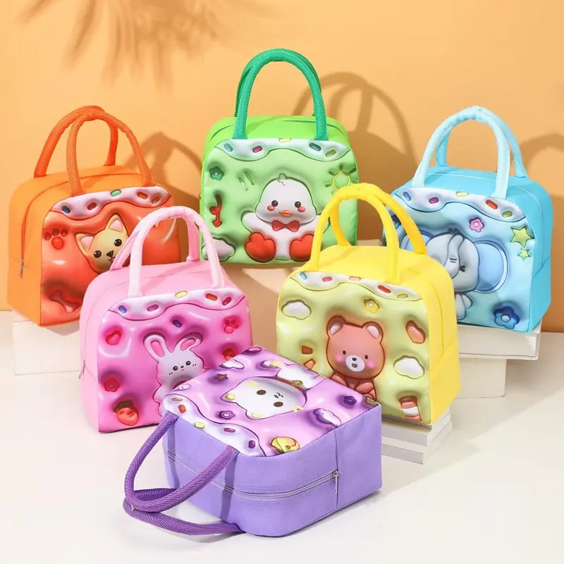 MK518 Tas Bekal Anak / Tas Tempat Pelindung Makan Motif Kartun Portabel / Lunch Bag Anak Sekolah Karakter 2