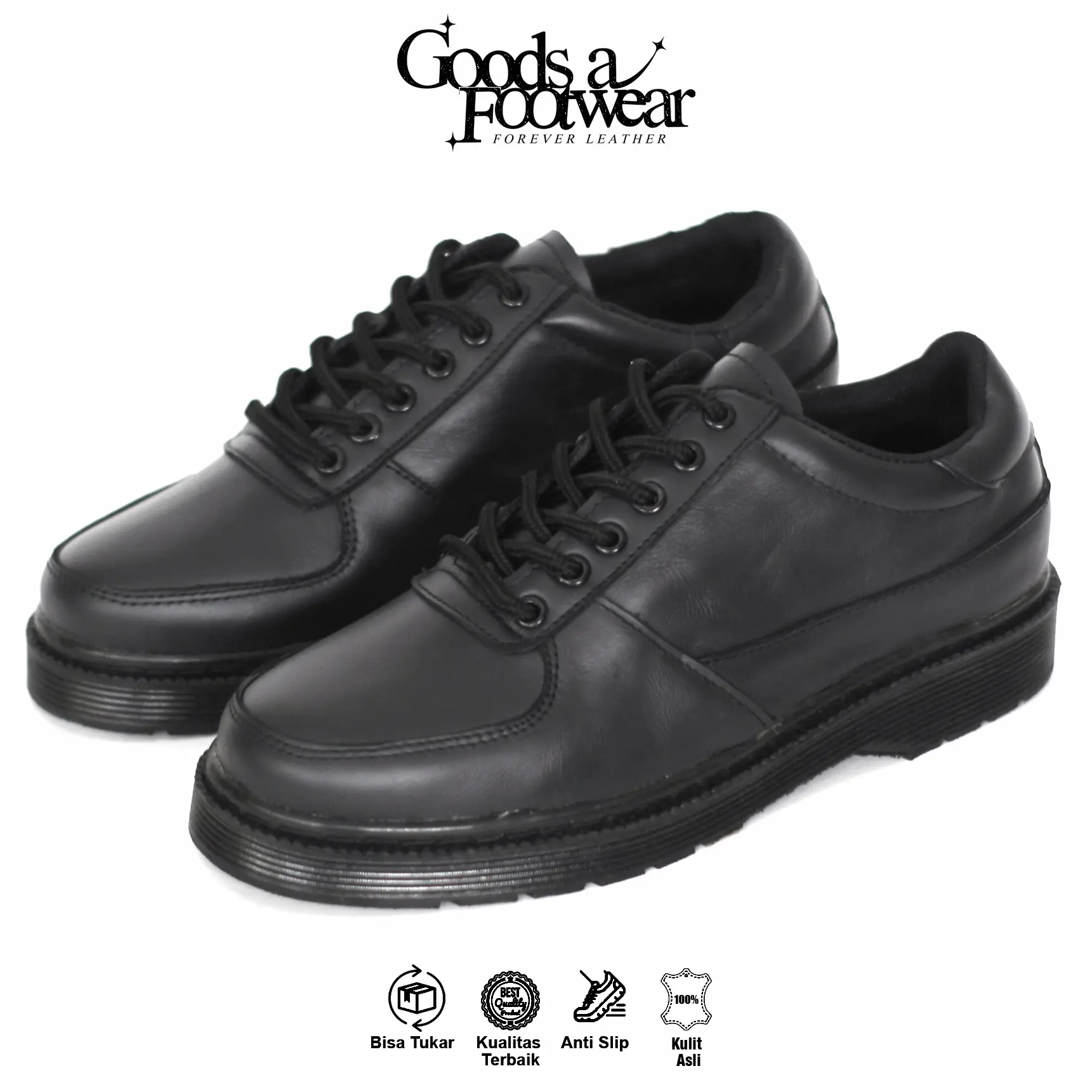 PORGAP - Sepatu Pantofel Formal Docmart Pria Kulit Asli
