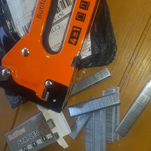 [Gratis 800 paku] Pistol Paku 4-in-1 Pistol Stapler Konstruksi  Furnitur Dekorasi Rumah  Alat Pertukangan Kayu