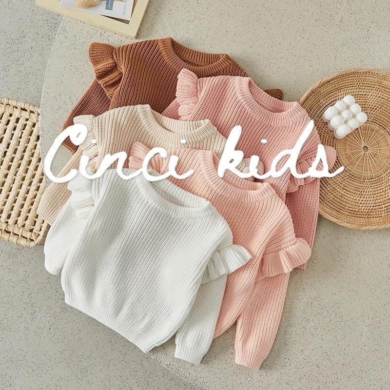 ATASAN ANAK KOREA MODEL RUFFLE CASUAL BAJU RAJUT ANAK PREMIUM 0
