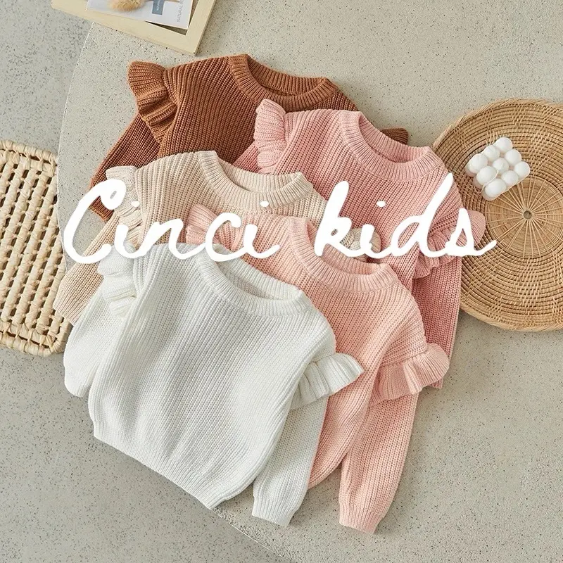 ATASAN ANAK KOREA MODEL RUFFLE CASUAL BAJU RAJUT ANAK PREMIUM 0