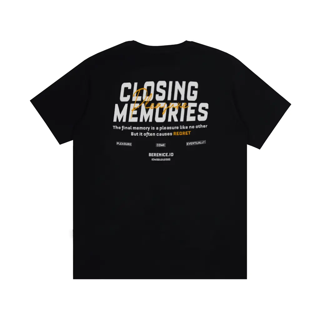Berenice T-shirt Closing Memories Black | Kaos Distro Pria | Combet 24s