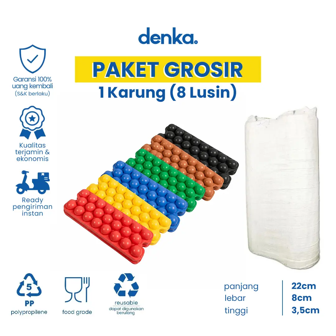 Paket Grosir [96pcs] Cetakan Es Batu Jelly Ice Ball Puding Buah-buahan Serbaguna 23 Lubang Bulat - Warna Cemerlang