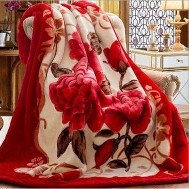 Chăn lông tuyết 2 lớp nặng 1,7kg siêu mềm mịn dày vừa ấm áp - Mền 2 lớp tuyết nhung cao cấp