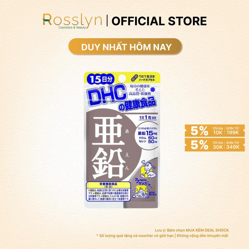 Viên uống DHC TPBVSK DHC Zinc bổ sung Kẽm - Gói 15 ngày và 30 ngày