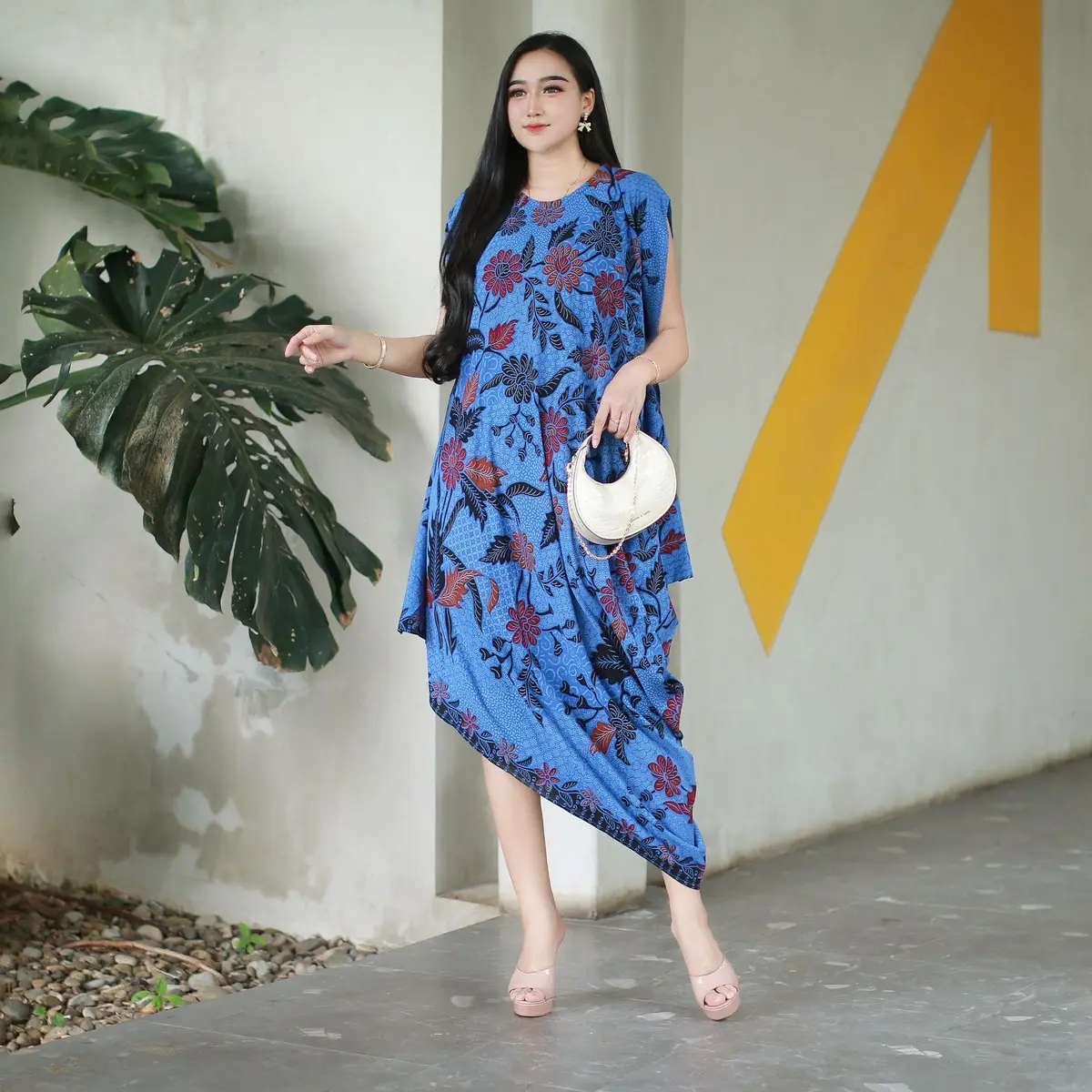 [Djuragan Daster] Kaftan SINDJIAN By Alesha Batik bahan rayon tebal jatuh tidak menerawang dress wanita