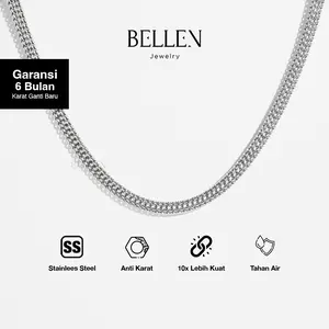 Bellen - Kalung Pria Titanium Anti Karat Anti Luntur / Kalung Korea Ethan