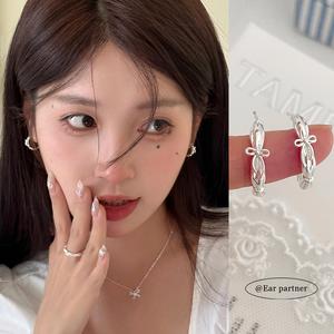 EAR PARTNER-女性用リボンスタッドピアス、個性的で素敵なデザインの高級新作ベストセラー、甘くエレガントなイヤリング（eh-3229）