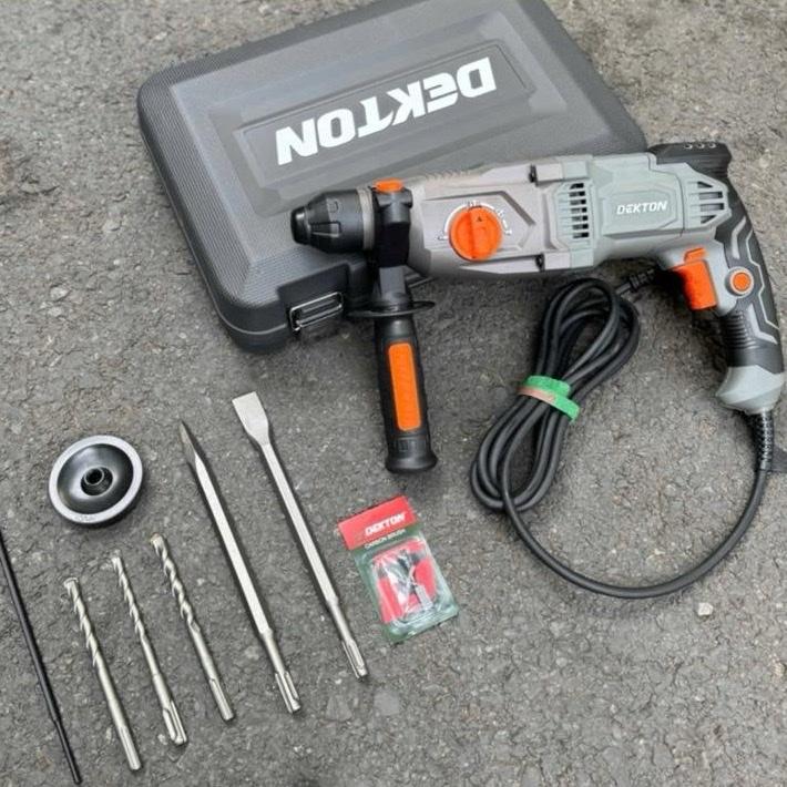 Máy khoan bê tông điện 220V 1050W Dekton DK-RH2603PRO motor lõi đồng lực 3.2J tốc 1180rpm chính hãng bảo hành 06 tháng