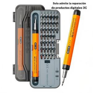 Juego de destornilladores eléctricos multifuncionales, destornillador eléctrico recargable y portátil con caja de almacenamiento, juego profesional de destornilladores eléctricos para el hogar y la oficina, ferretería