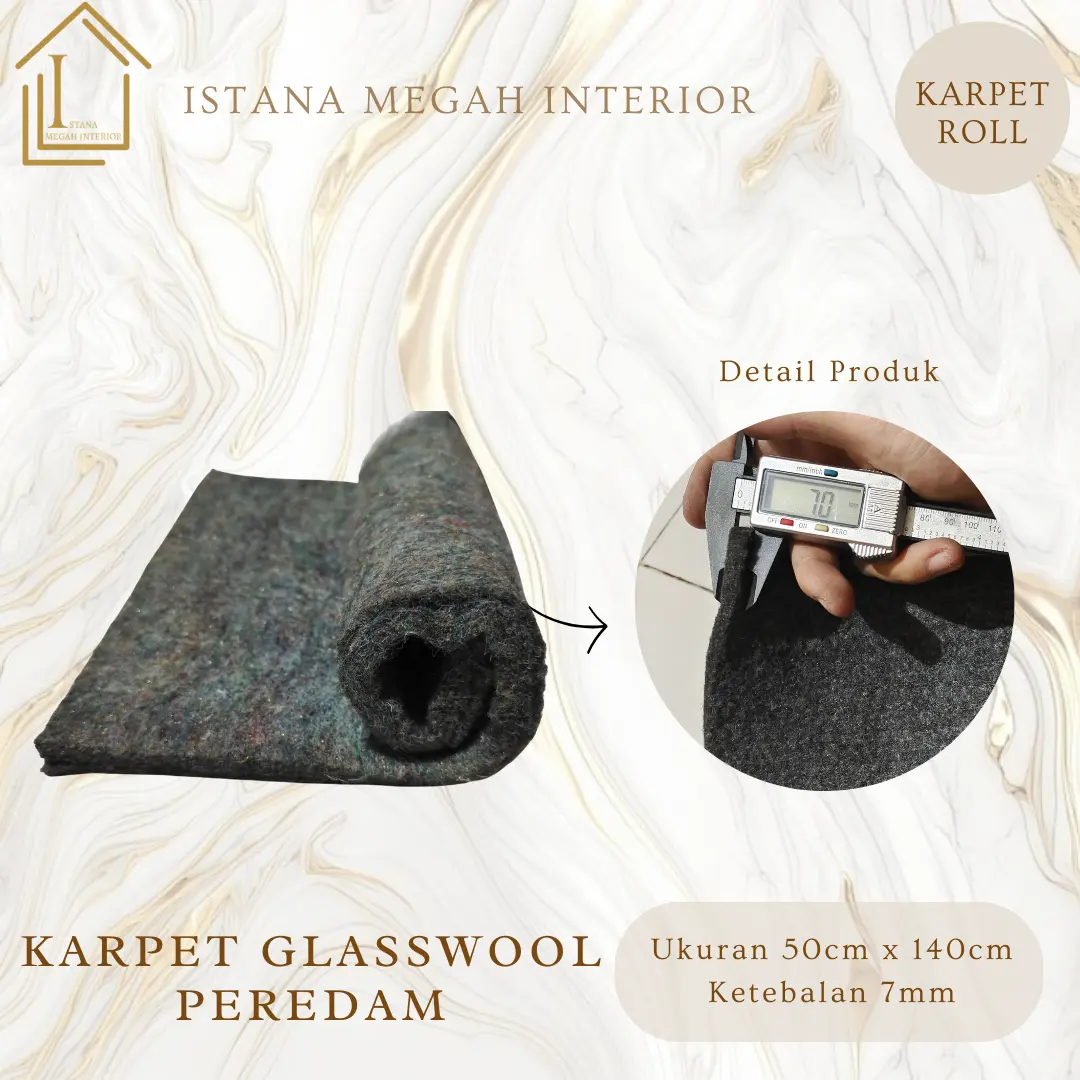 Karpet Glasswool Peredam Tebal 7mm Buana