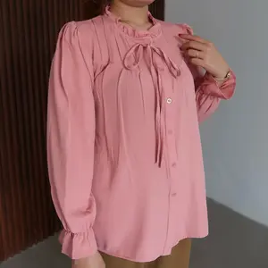 Lisa Top - atasan wanita lengan panjang shakila pita Baju Cewek Dewasa