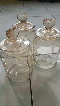 Product Review of Toples Kaca Aesthetic Kedap Udara Tutup Love Mewah Sealed Food Storage Heart Lid Glass Jar from T** W**u 0