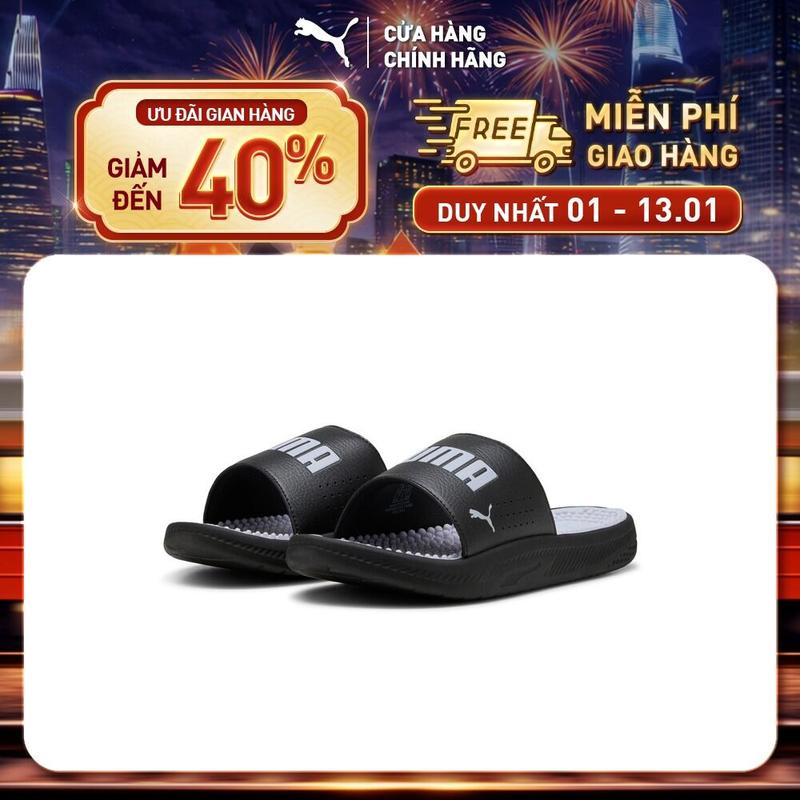 Dép quai ngang Softride Massage cho nam Màu Đen PUMA Black-Cool Weather