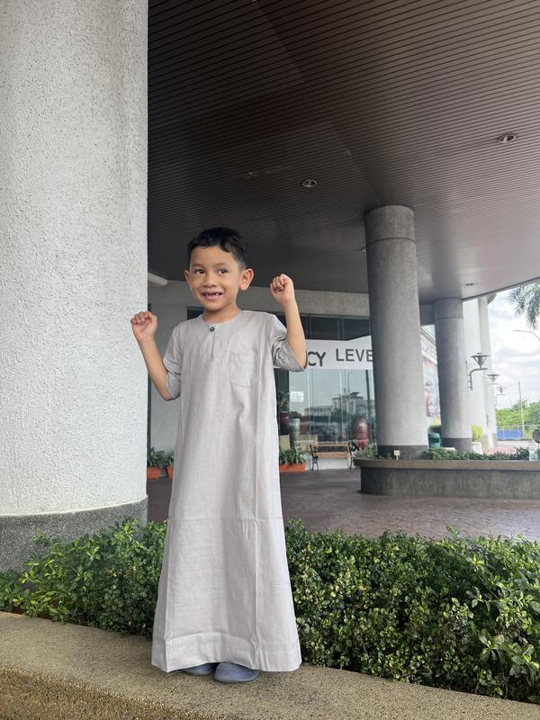 Product Introduction of Gamis muslim anak pria lengan pendek Baju Kokojubah sederhana 4