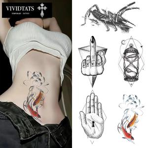 VIVIDTATS Waterproof Colored Temporary Tattoos for Men & Women Calf Sweatproof Designs Last 3-7 Days Half-arm Tattoos
