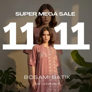 SUPER MEGA SALE 11.11 CUCI GUDANG Bosami Batik Daster Lowo Busui Gamis Rayon Santung Premium