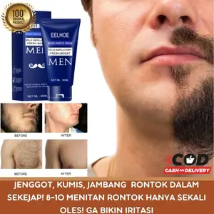 [Untuk Pria] Obat Krim Cream Penghilang Perontok Bulu Jenggot Kumis Jambang Permanen