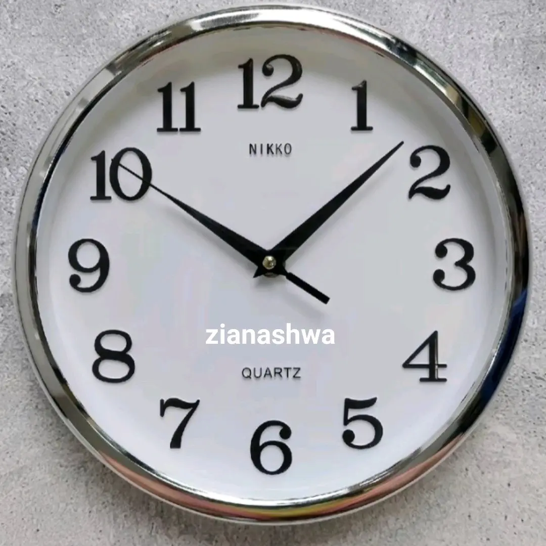 Jam Dinding Angka Timbul Polos Diameter 25 Cm - Model Lucu dan Kekinian Mesin Plastik