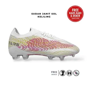 Zars Sepatu Sepakbola Nova Devianz Semi Boots Lentur Hitam Biru Hijau FG Original Bonus Kaos Kaki & Deker Ekselon Ringan FG Ideal Lapangan Rumput