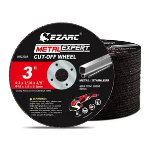 Terlaris EZARC Angle Grinder Disc 25pc, Metal Cutting Wheel 75mm X9.5mm/115mm X22.2mm Stripping Disc