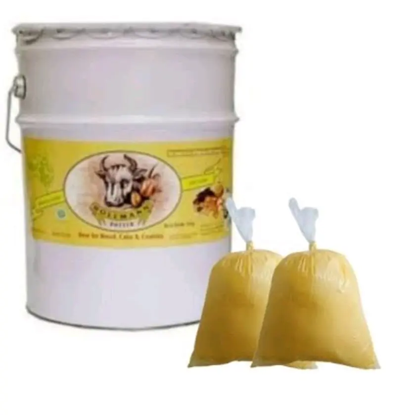Butter Hollman kemasan 1kg dikemas meggunakan plastik