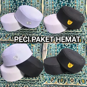 PAKET HEMAT PECI 2 & 3 PECI Peci haji polos dan Peci Malaysia