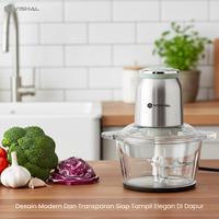 Gambar VISHAL Chopper Blender Serbaguna 2 Liter Wadah Kaca Tebal untuk Menggiling Daging Bumbu Halus Sayur dan Buah Praktis - VS-1901 dari VISHAL Kab. Tangerang 4 Tokopedia
