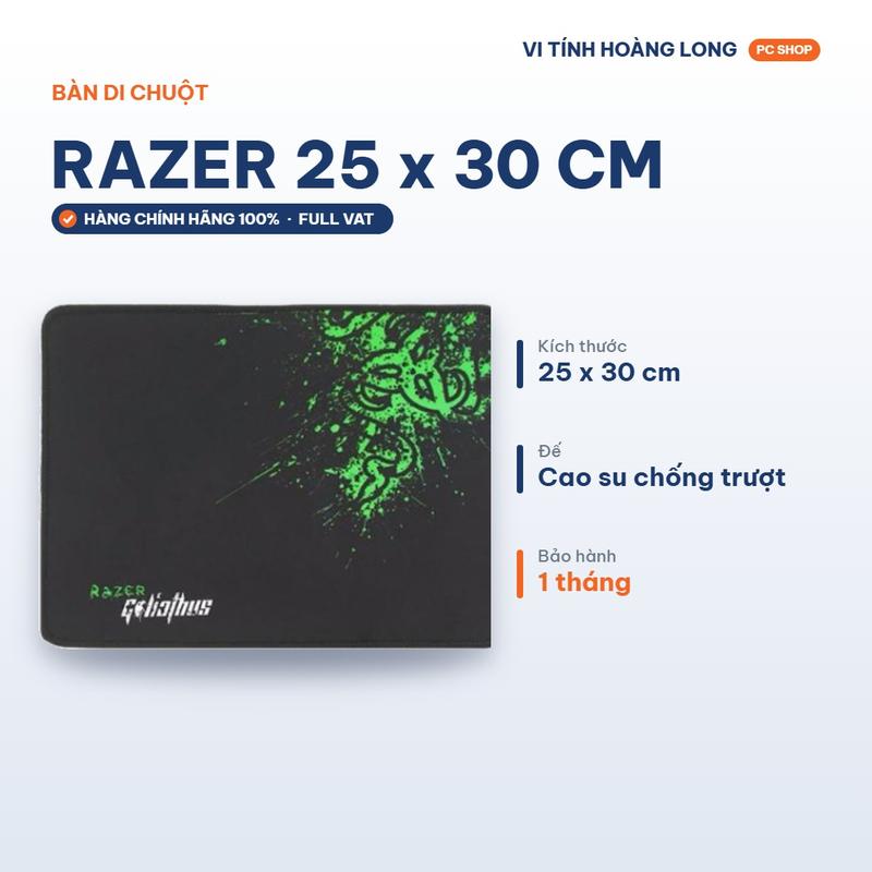 Miếng lót chuột Razer Size lớn 30x25cm với sợi vải êm mịn, chống trượt và thời trang