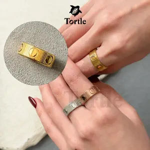 TORTLE - Cincin Titanium Wanita Love Unlimited Ring | Perhiasan Cincin Mewah Fashion Premium Simple Ring Aesthetic