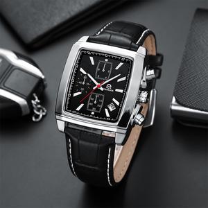 นาฬิกาควอทซ์กันน้ำ CAINUOS สำหรับธุรกิจของผู้ชาย มัลติฟังก์ชั่น พร้อมเข็มขัด