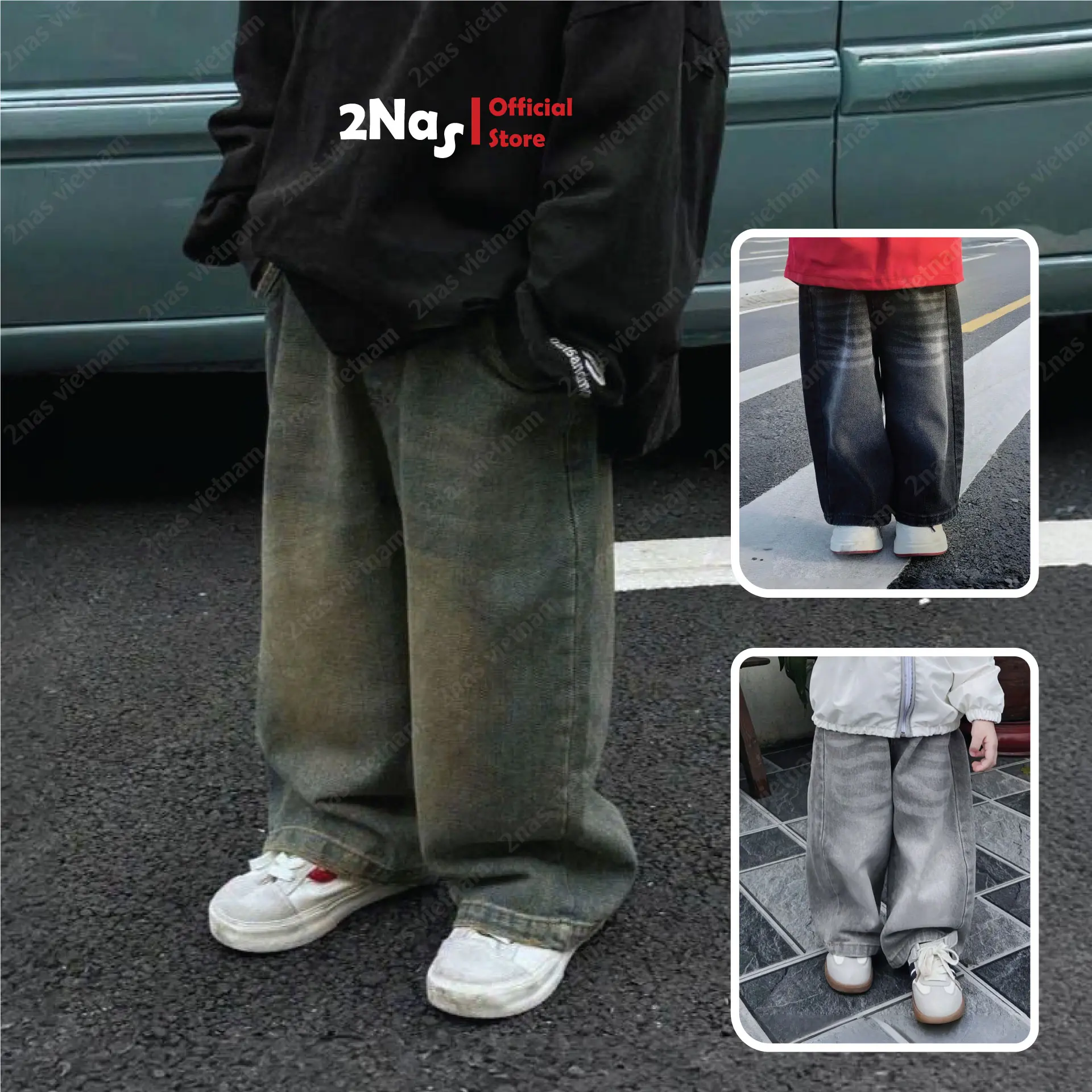 2NAS - Quần Jean Dáng Suông Basic Cho Bé Y1105