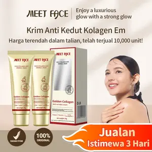MEET FACE Krema Gold Kolagen -【Harga Termurah di Internet】Kulit Halus & Bercahaya! Melembapkan, perbaiki kerutan, atasi kusam. DISAYANG KULIT dengan teknologi canggih. BURUAN!