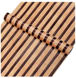Wallpaper Stiker Dinding Motif WOOD Panel 45cm x 10m Dekorasi
