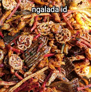 Seblak kering pedas daun jeruk campur/aneka seblak mix 250gram snack murah