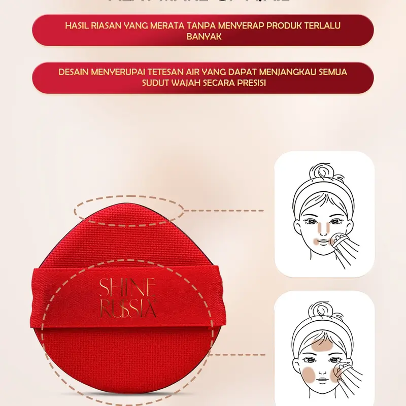 Shine Russia + CUSHION BUNGA MATAHARI - Plus Smart Fit Glowing Essence Cushion With Sunflower Ekstrac - Cushion Dengan Antioksidan yang Mencerahkan & Anti Luntur 8