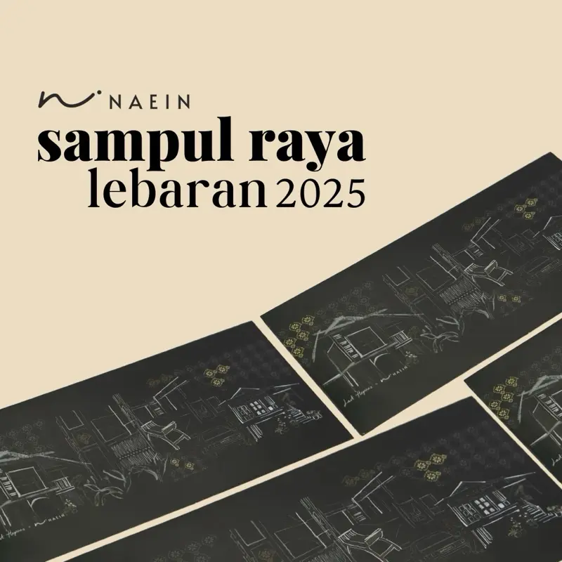 Sampul Raya Lebaran 2025 by naein | 128gsm Glossy Art Paper | Elegant Money Packet for Hari Raya Aidilfitri / Eid / Ramadhan