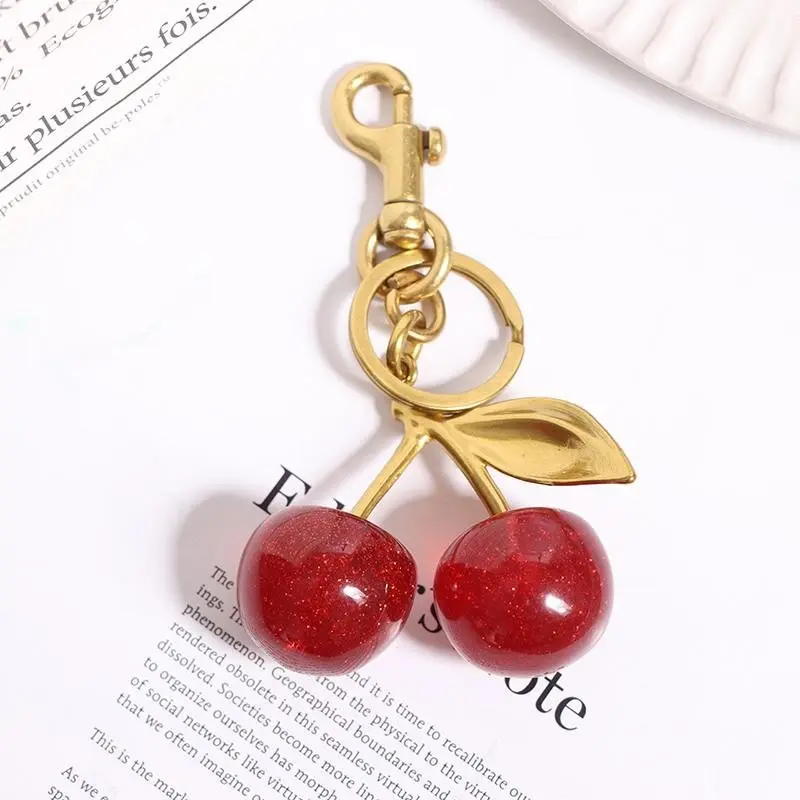 gantungan kunci tas Cherry Bag Charm cherry keychain gantungan kunci gantungan tas cherry  bag Resin