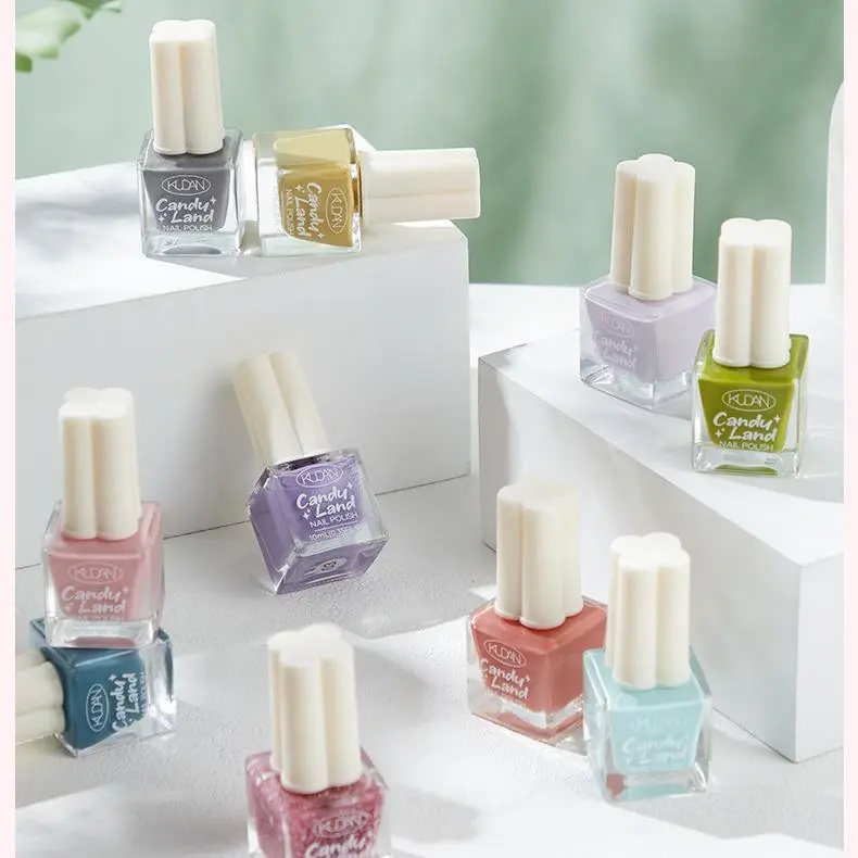 Kudan Candy Land 10ML Cat Kutek Kuku Jari Tangan Kutikula Wanita Nail Polish Sun UV Lamp Peel Off Kering Art 0