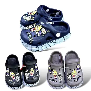 Sandal Anak Laki-Laki Model Baim Jibbitz Labubu Soccer Casual Viral Sandal Baim Anak Cowok Kren Tebal Non Slip Kekinian Fashion Sepatu