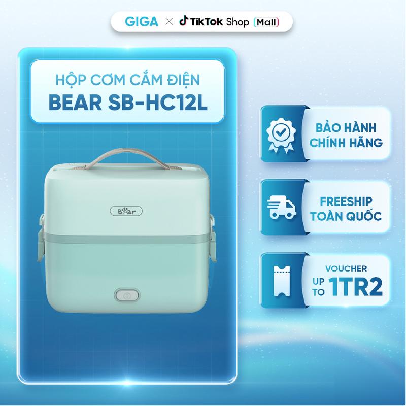 Hộp Cơm Cắm Điện Bear 2 tầng SB-HC12L