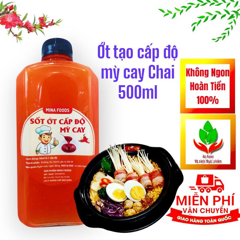 Sốt Ớt 7 Cấp Độ Mì Cay Gia Vị Chua Cay Siêu Tiện Dụng Cho Quán Mỳ Cay Trà Sữa & Ăn Vặt